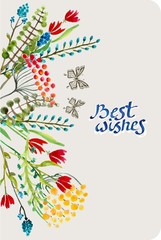 Watercolor natural card