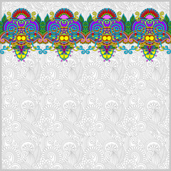 ornamental background with flower ribbon