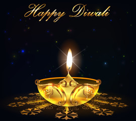 deepavali festival graphic design, happy diwali card