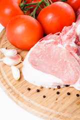 Raw pork loin