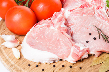 Raw pork loin