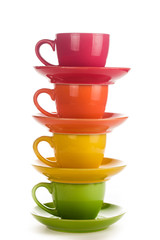 colorful rainbow cups