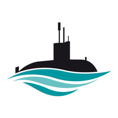 Vector logo submarine