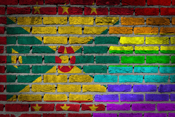 Dark brick wall - LGBT rights - Grenada