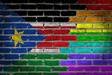 Dark brick wall - LGBT rights - South Sudan