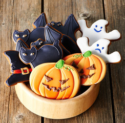 Halloween homemade gingerbread cookies