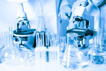  scientists in the chemical laboratory