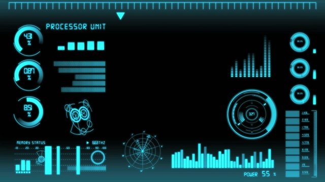 Futurisctic technology screen with copy space