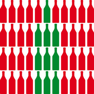wine bottles vector