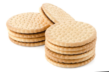 Sandwich biscuits with chocolate filling