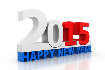 3d render of Happy new year 2015.