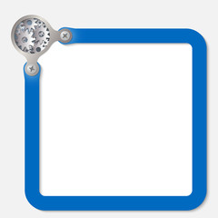 blue frame for any text with cogwheels