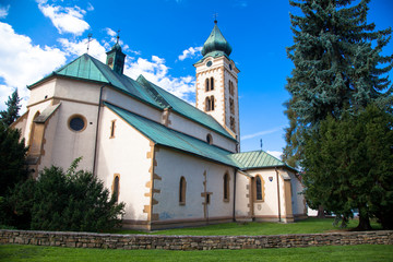 Church at town Liptovsky Mikulas, Slovakia