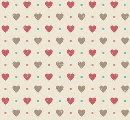 valentines retro seamless hearts pattern
