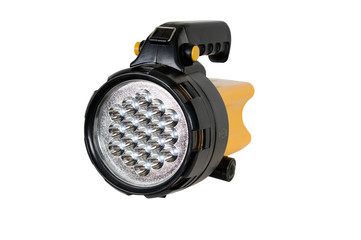 yellow small lamp on a white background