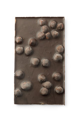 Dark hazelnuts chocolate tablet