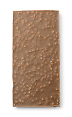 Brown chocolate tablet