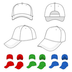 Cap outlined template