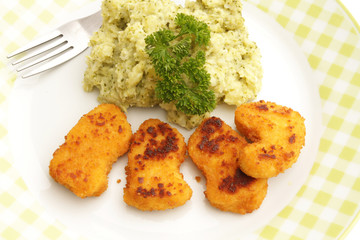 nuggets et purée
