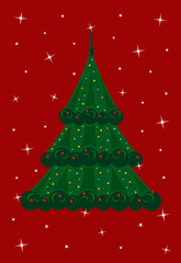 albero di natale verde
