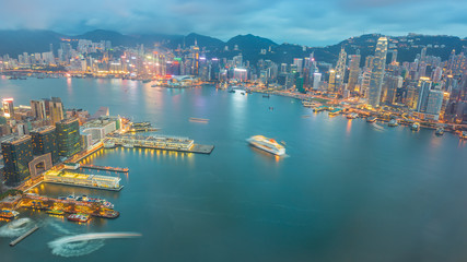 Fototapeta na wymiar Hong Kong Victoria harbour