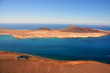 Panorámica mirador Isla Graciosa, Lanzarote
