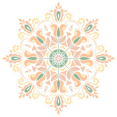 Orient vector ornamental round lace