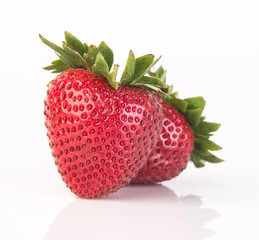 Fresh strawberries on background