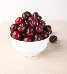 Fresh cherry berry on background