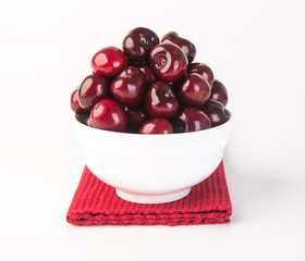Fresh cherry berry on background