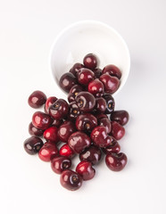 Fresh cherry berry on background