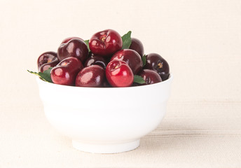 Fresh cherry berry on background
