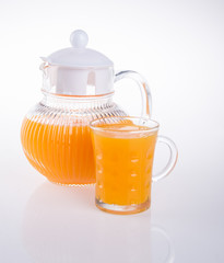 orange juice on a background