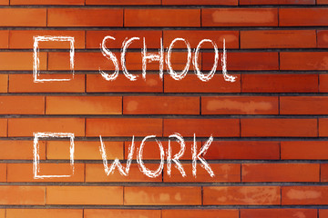 Fototapeta premium multiple choice test, studying or seeking a job?