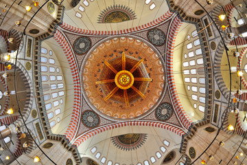 Istanbul, Turchia, cupola della moschea di Solimano Süleymaniye