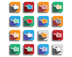 Vintage entry hand set with long shadow