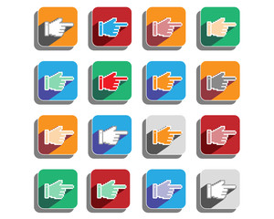 Vintage exit hand set with long shadow