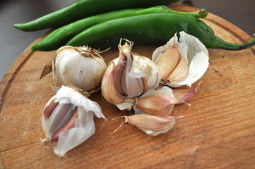 Organic garlic, natural medicine, antibiotic