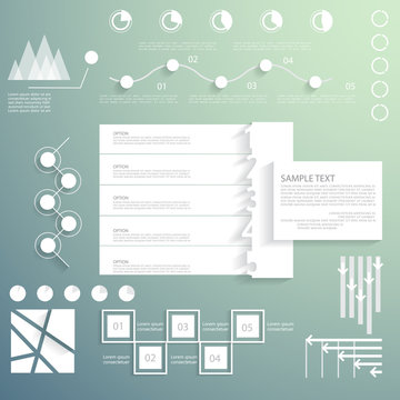 Vector set, universal infographic elements