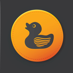 Duck button,clean vector