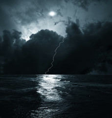 storm on sea
