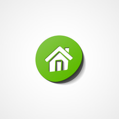 Green home web icon