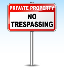 Vector no trespassing sign