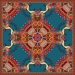 Traditional ornamental floral paisley bandanna