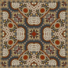 Zelfklevend Fotobehang Traditional ornamental floral paisley bandanna © Kara-Kotsya