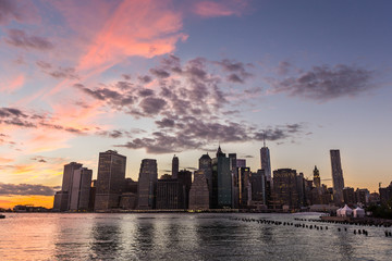 New York Downtown at Sunset