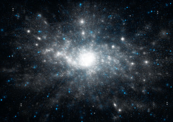 Fototapeta premium Stars of a planet and galaxy in a free space