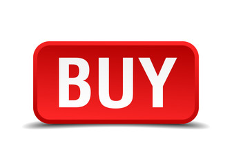 buy red square button isolated on white background