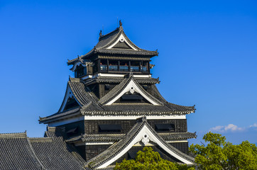 Obraz premium Kumamoto Castle is considered one of the three premier castles i