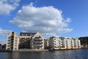 Blick über die Havel zur Potsdamer Speicherstadt
